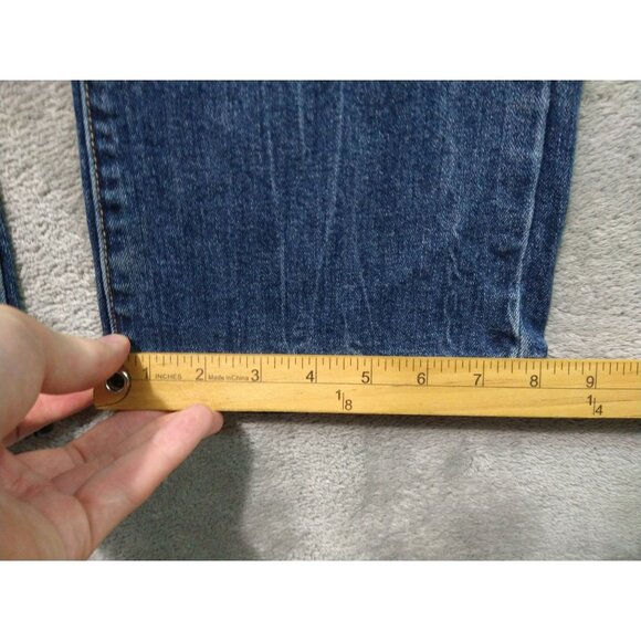 American Eagle Jeans Womens 6 Blue Denim Kick Boot Distressed Medium Wash - Picture 6 of 9